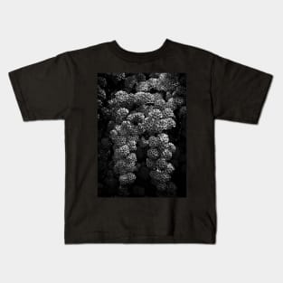 Backyard Flowers In Black And White 21 Kids T-Shirt